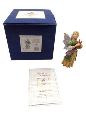 Greenwich Workshop The Gift Of Music Porcelain Ornament Figurine With Box COA